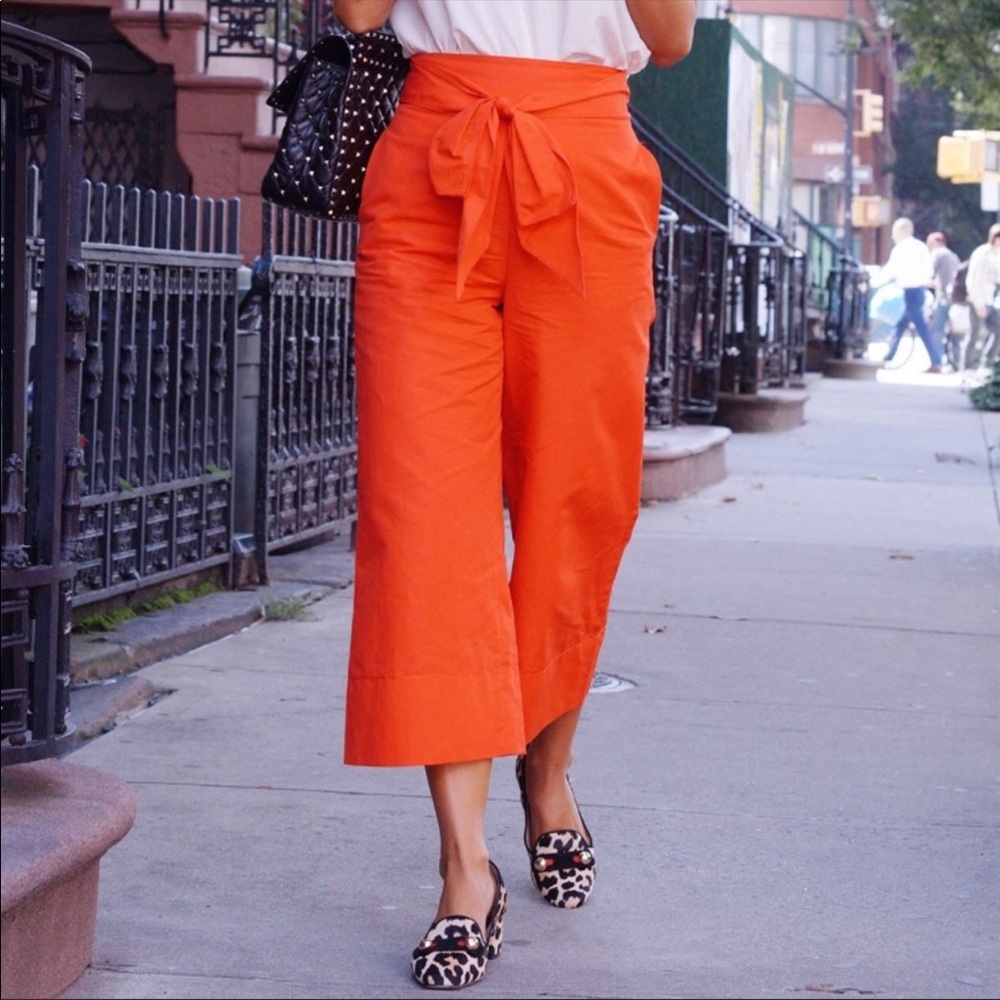 Kate Spade Red Wide-Leg Pants - Picture 3 of 15